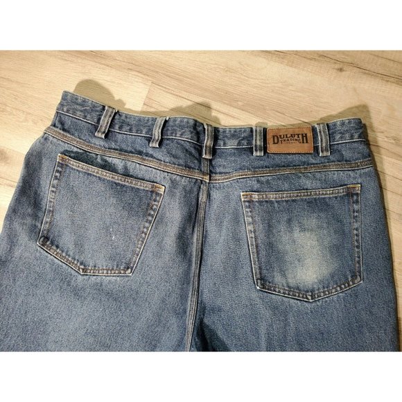 2 pr Duluth Trading Mens Size 44 x 28 Jeans Flex Fire Hose Style 3237-18 Pre-own - Picture 4 of 7